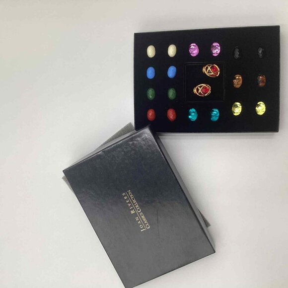 Joan Rivers Classics Collection Interchangeable Earrings Set – 12 Faceted Stones - Picture 1 of 10